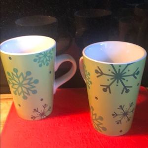 Large Snow Flakes Coffee Cups